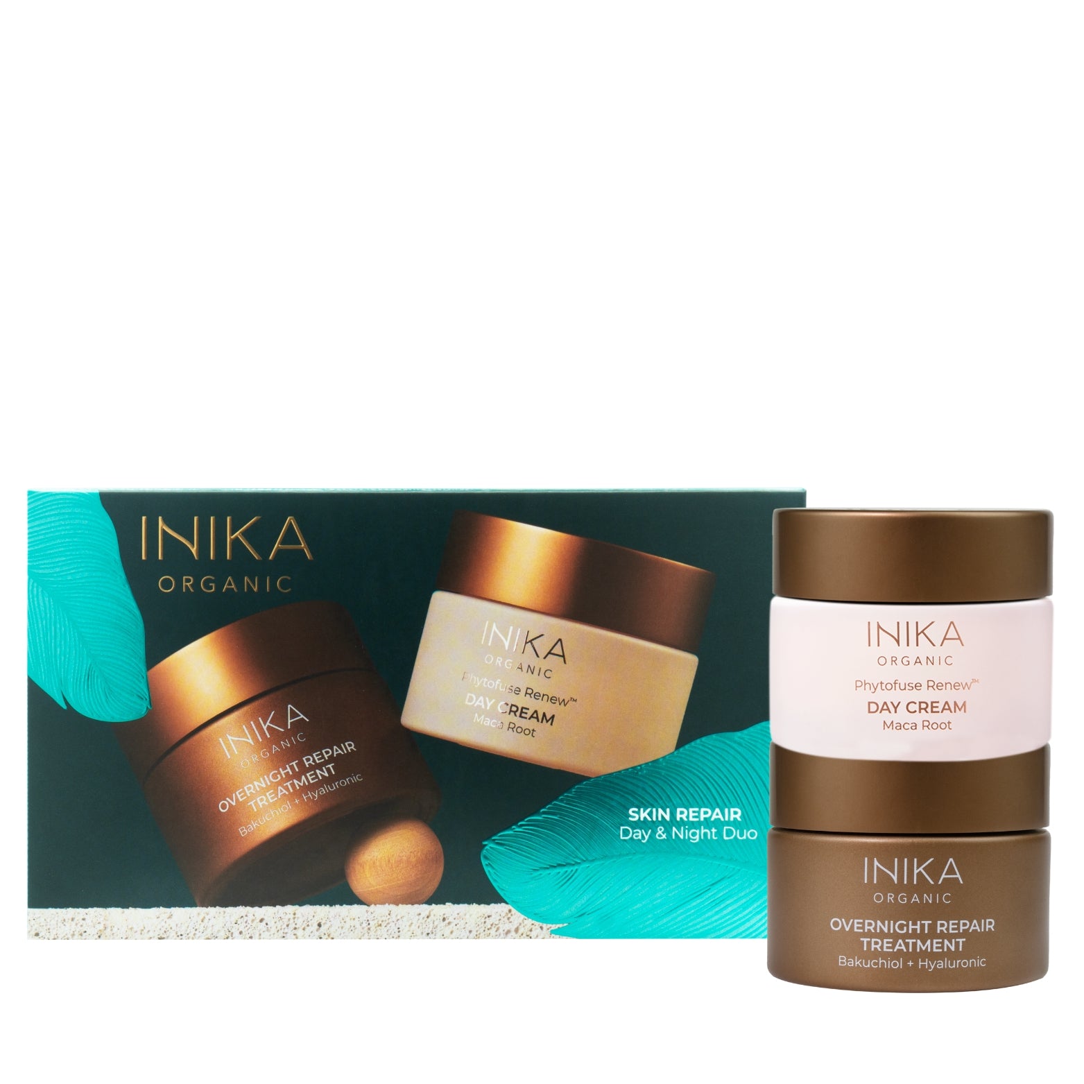 INIKA ORGANIC SKIN REPAIR DAY &amp; NIGHT DUO DOVANŲ RINKINYS