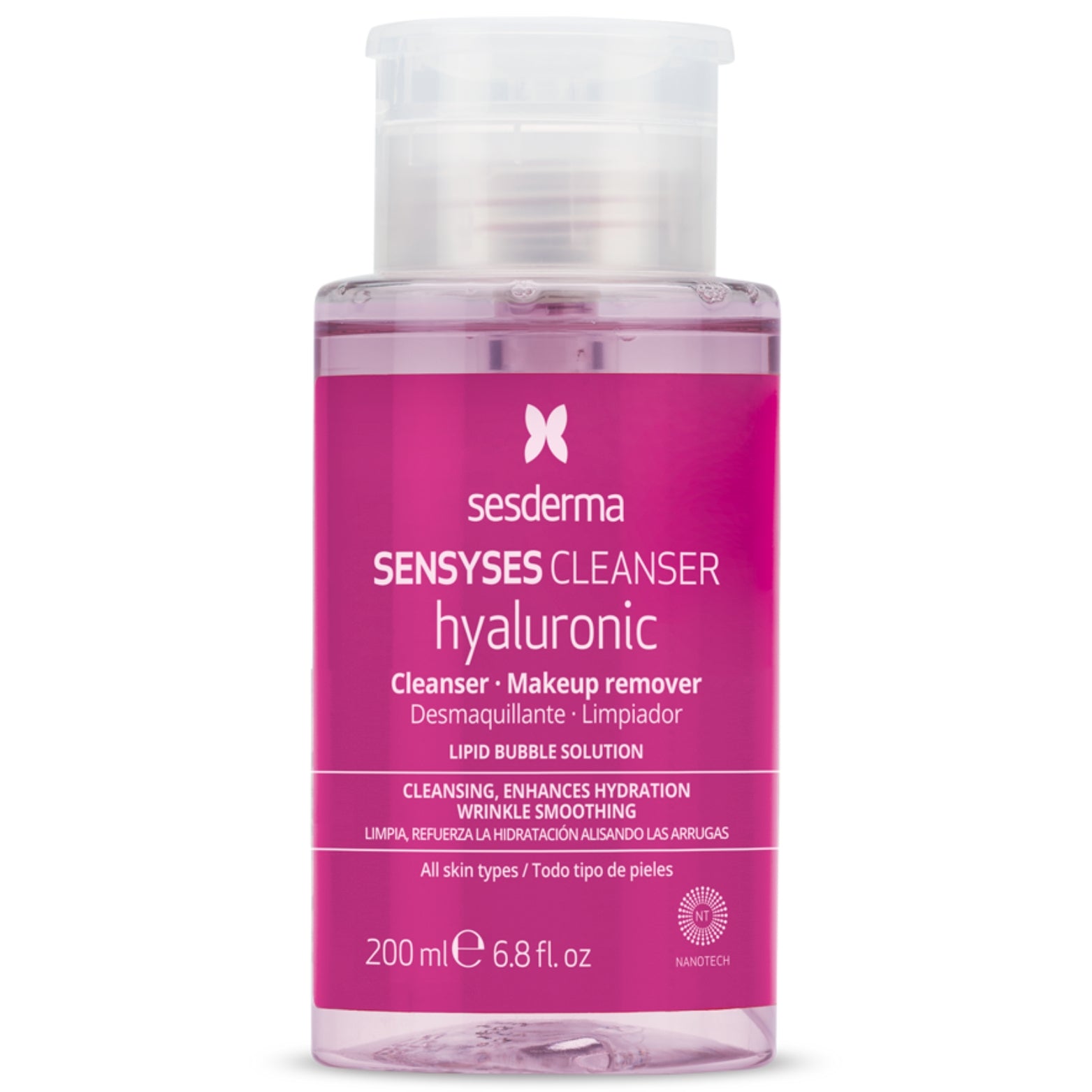 SESDERMA SENSYSES HYALURONIC DRĖKINANTIS LIPOSOMINIS VALIKLIS, 200 ML