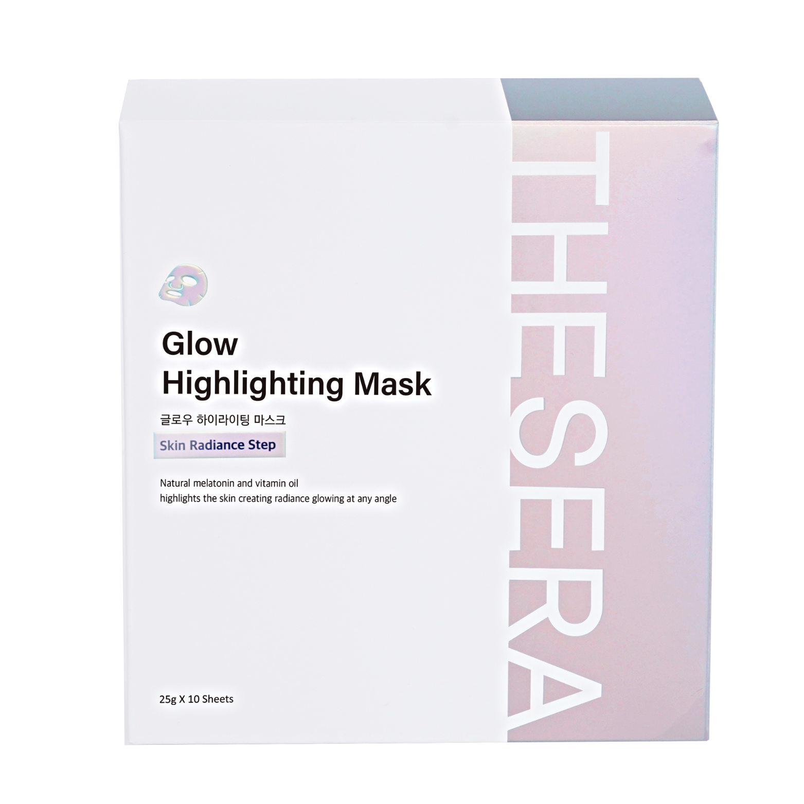 THESERA GLOW ŠVYTĖJIMO SUTEIKIANTI VEIDO KAUKĖ, 10x25 G