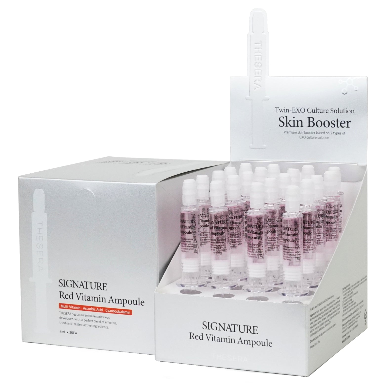 THESERA SIGNATURE RED VITAMIN ŠVIESINANČIOS IR SKAISTINANČIOS AMPULĖS, 20x4 ML