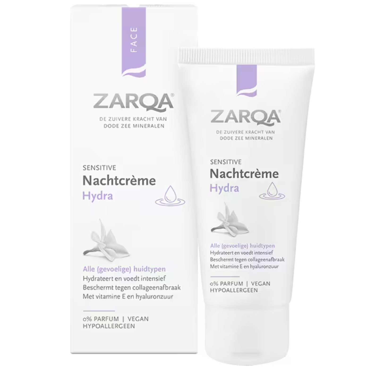 ZARQA DRĖKINAMASIS NAKTINIS VEIDO KREMAS, 50 ML