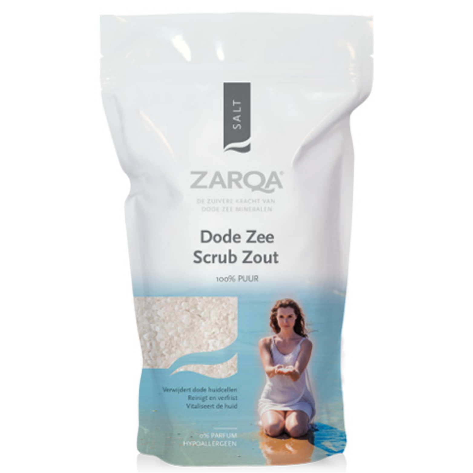 ZARQA NEGYVOSIOS JŪROS ŠVEIČIAMOJI DRUSKA, 500 G